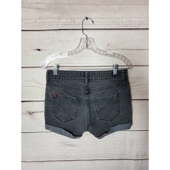 BDG‎ Womens Jean Shorts Black Cuffed Pockets Denim 4 - Picture 2 of 5